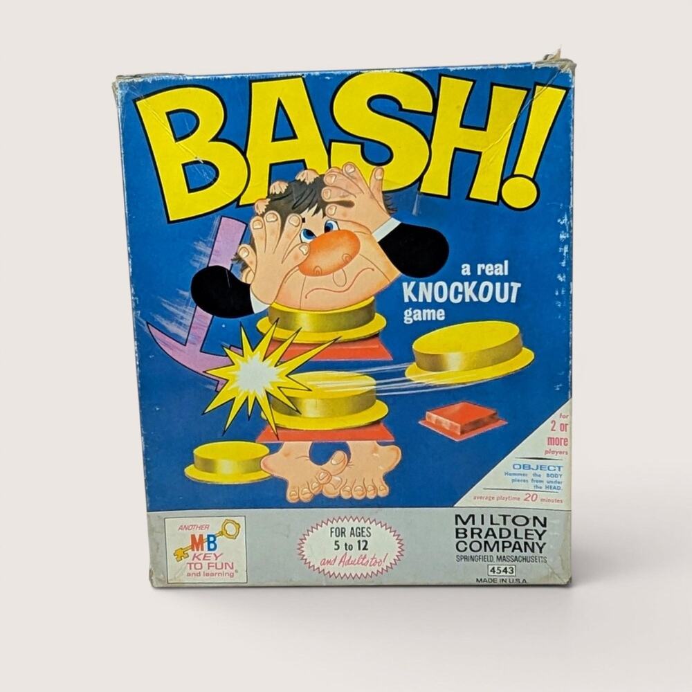 1965 Milton Bradley Bash Game Vintage MB 4543 Complete with Box 1960s